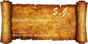 Serbán Jerne névjegykártya